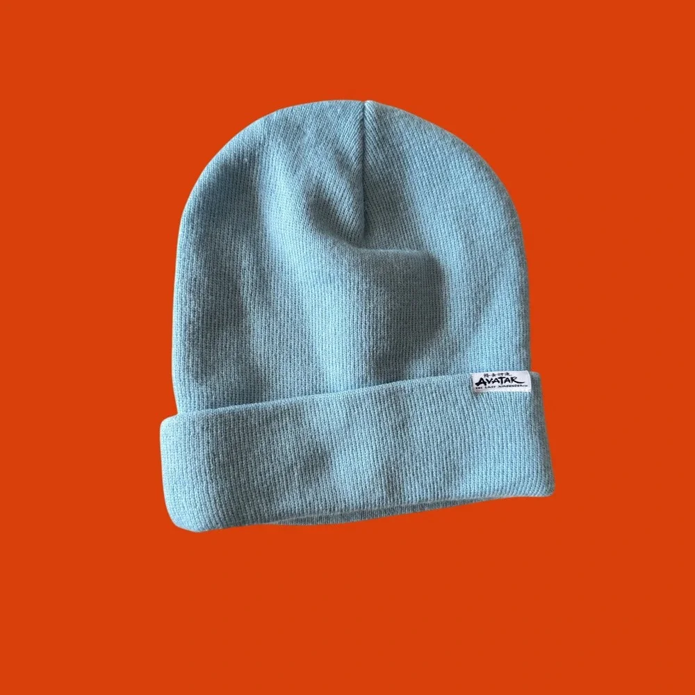 Avatar The Last Airbender Appa Embroidered Knit Beanie Hat Light Blue One Size